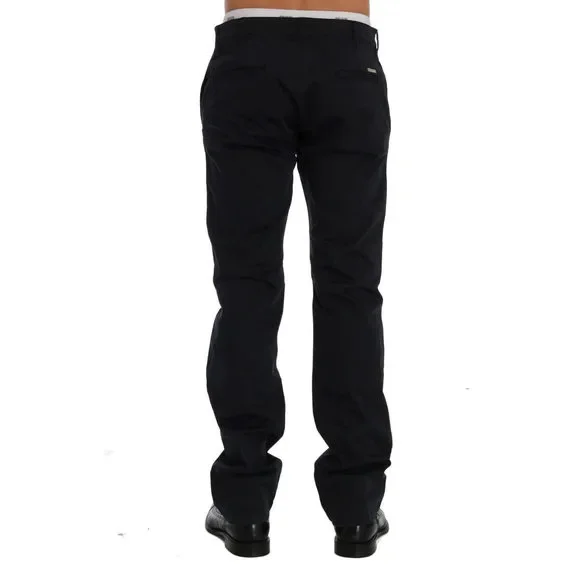 GF Ferre Blue Cotton Stretch Chinos Pants
